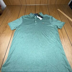 Polo Ralph Lauren Classic Fit Green Heather Polo Shirt Mens Size M NWT